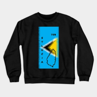 St lucia flag Designed with Name and Area Code - Soca Mode Crewneck Sweatshirt